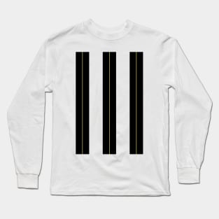 Notts County Black White Stripes 1996 - 97 Long Sleeve T-Shirt